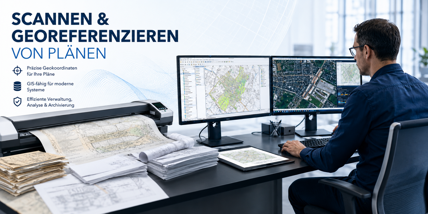 Scannen & Georeferenzieren von Plänen